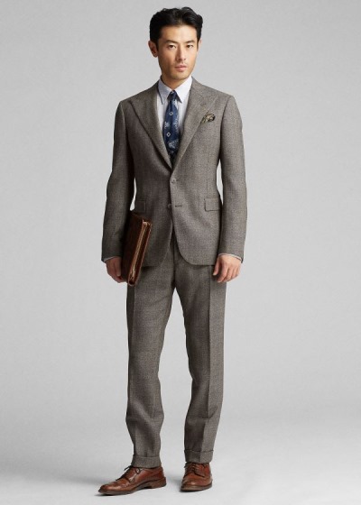 Men's Ralph Lauren Windowpane Wool Suit Jacket | 950483AVZ